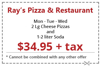 1 lg Cheese Pizza 1 order Garlic Sticks,1-2liter soda